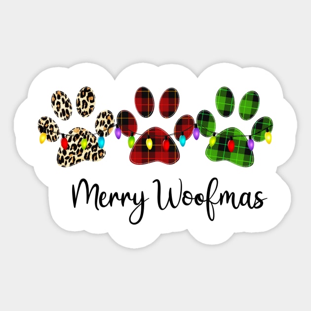 MERRY WOOFMAS CHRISTMAS Sticker by JohnetteMcdonnell